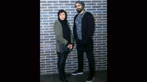 بازیگر زن در کنار همسرش 