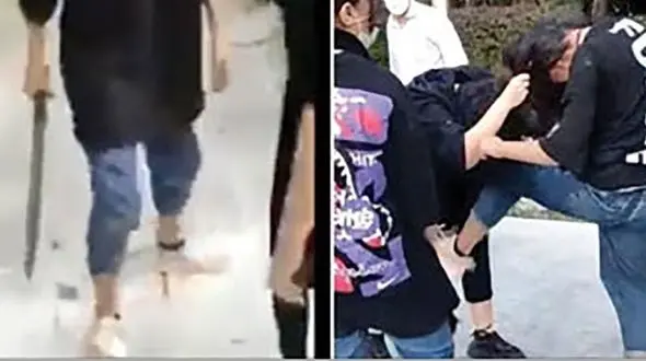 فیلم جنجالی هلیا دختر قمه کش در روز اول مهر / در مسیر مدرسه چه گذشت؟