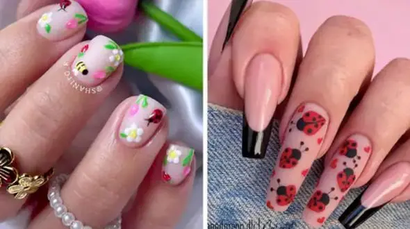 طرح‌ های جذاب کفشدوزک روی ناخن + مدل‌ های خاص دخترانه