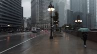 آهنگ بی کلام آرامش بخش با تصاویر روز بارانی در مرکز شهر شیکاگو + فیلم