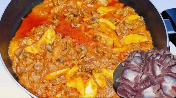 آموزش درست کردن قورمه سنگدان مرغ؛ غذایی ساده و لذیذ / فیلم