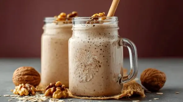 چطور شیک گردوی مقوی درست کنیم؟ دستور تهیه‌ ساده و سریع