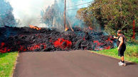 گدازه‌های آتشفشان  هاوایی را بلعیده است + عکس عجیب