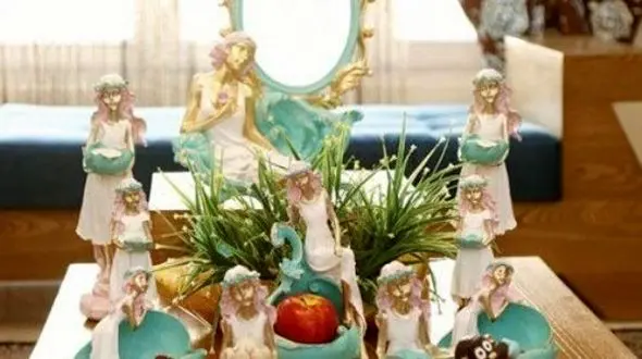 تزیین هفت سین به رنگ سال با پتینه کاری +تصاویر