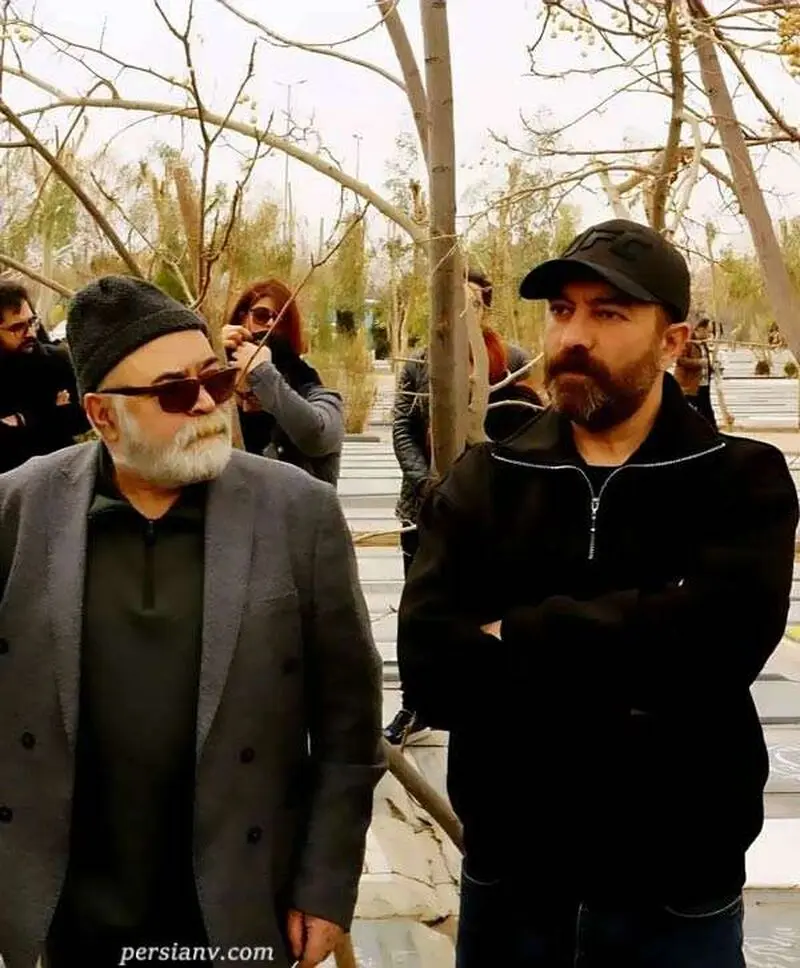 حضورِ غم بارِ مجید صالحی در مراسم خاکسپاری روح انگیز شمس / وداعِ بااخلاق های سینما با بانویِ صبور