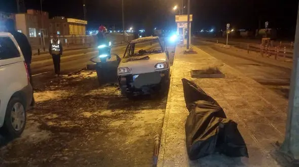 2 قاچاقچی سوخت در پراید زنده زنده سوختند / مرگ هولناک در تصادف آتشین در بیرجند + عکس