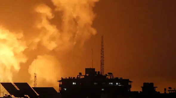 حمله موشکی به اطراف پایگاه آمریکایی در میدان گازی «کونیکو» سوریه