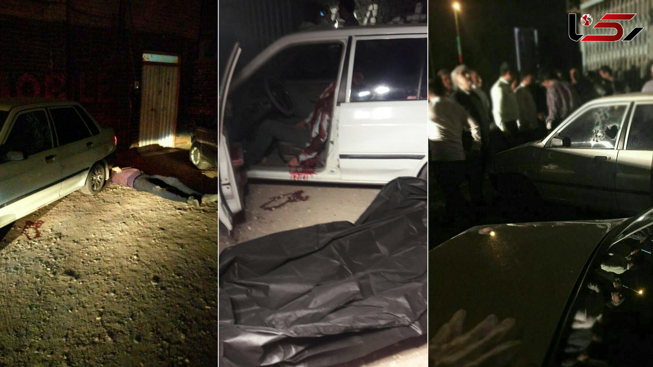 رگبار مرگ به 2 برادر نقره فروش در اردبیل + عکس های محل قتل 
