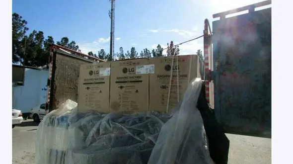   بار قاچاق ماشین های لباسشویی به مقصد نرسید+عکس