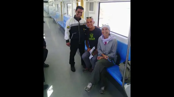 اولین مسافران مترو فرودگاه امام چه کسانی بودند! +عکس