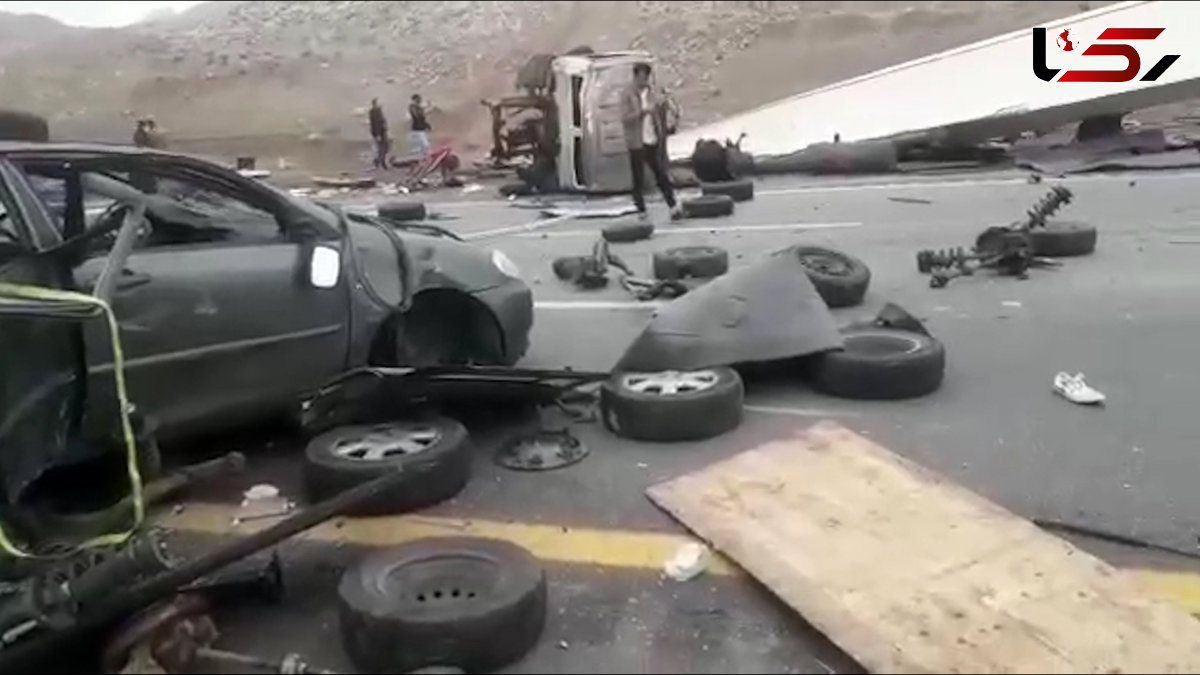 فیلم وحشتناک از فاجعه اتوبان زنجان به قزوین / ماشین ها تکه تکه شدند