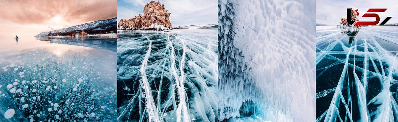 شکار اسرارآمیز با قدم زدن روی شفاف ترین دریاچه یخ جهان +تصاویر