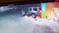 این مرد  پمپ بنزین را به آتش کشید + تصویر