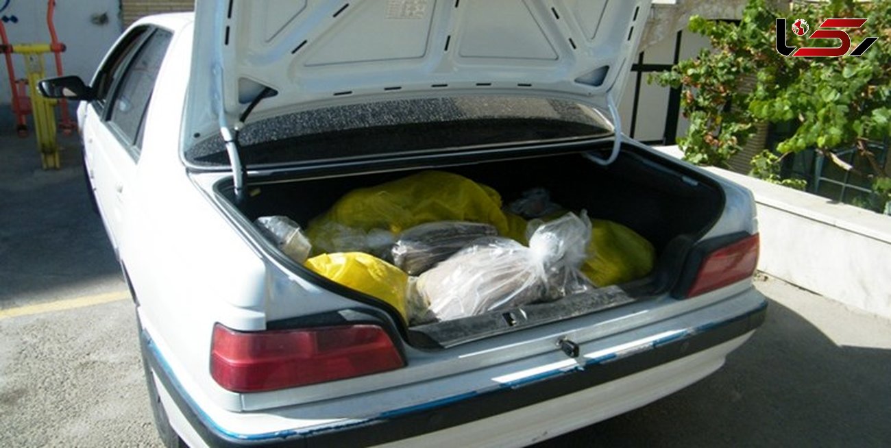 کشف 90 کیلوگرم تریاک در صمدوق عقب یک خودرو / کاشان
