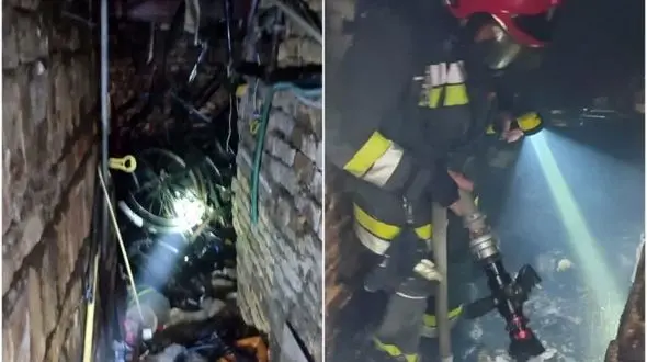 زیرزمین خانه غرق آتش شد/ ضایعات قابل اشتعال را انباشت نکنید! 