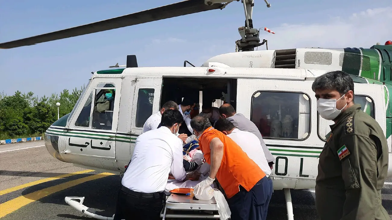 حساسیت شدید زن رشتی به واکسن کرونا! /هلیکوپتر به دادش رسید