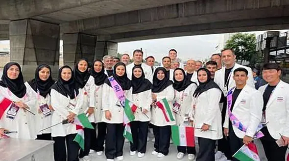مقایسه لباس کاروان فلسطین و ایران در المپیک پاریس 