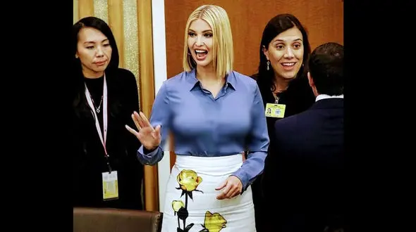 عکس وحشتناک از دختر ترامپ که بدون لباس زیر به سازمان ملل رفت + عکس