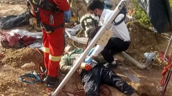 کارگر مقنی جان خود را در حادثه‌ای مرگبار داخل چاه از دست داد