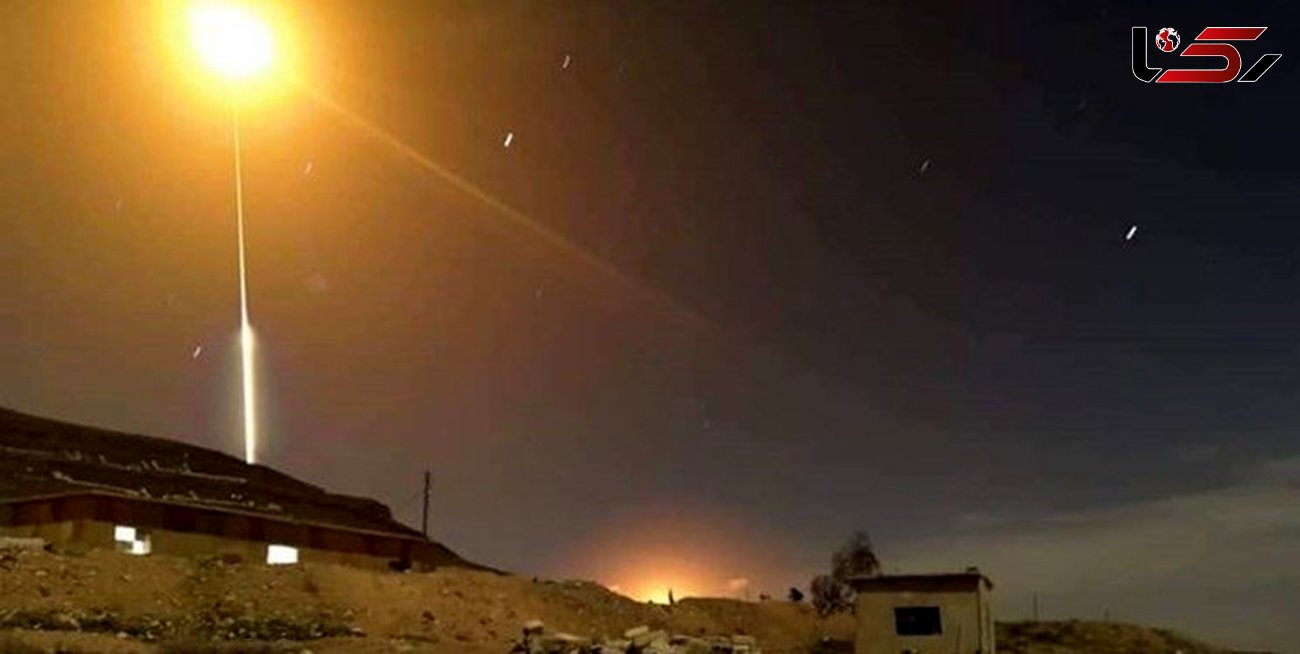 مقابله پدافند هوایی سوریه در آسمان حمص