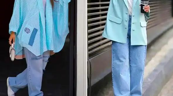 مدل مانتو آبی پاستیلی؛ اصول ست کردن برای فصل‌ های گرم سال