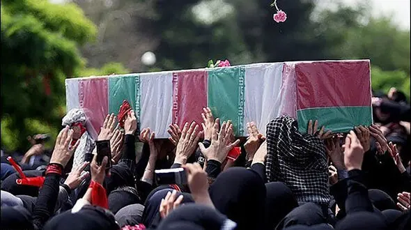 تشییع پیکر شهید دفاع مقدس محمد رضا رسولی در کرج  