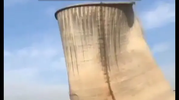 فیلم هیجان‌انگیز و مهیج از تخریب یک نیروگاه / ببینید