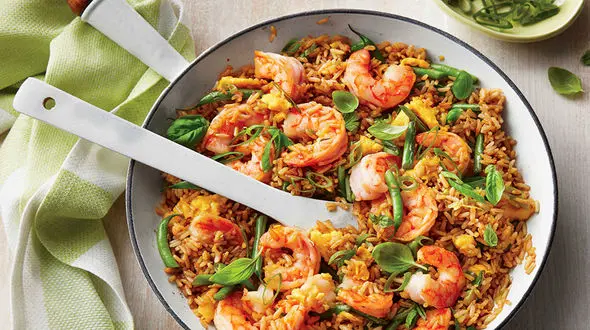 میگو پلو غذایی مقوی برای کودکان کم اشتها + دستور تهیه