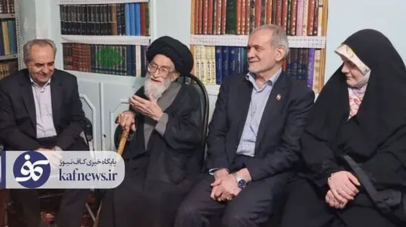   پزشکیان به منزل پدری آیت‌الله آل‌هاشم رفت
