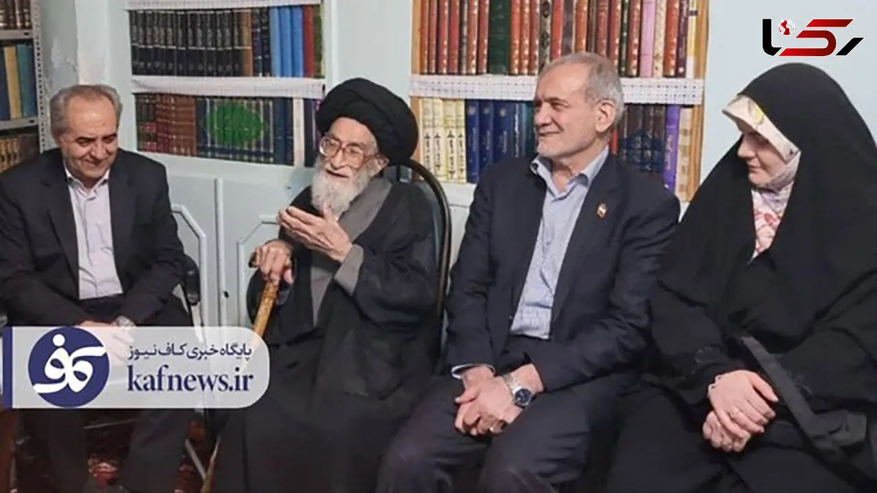   پزشکیان به منزل پدری آیت‌الله آل‌هاشم رفت