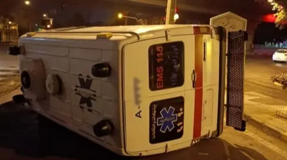 تصادف خونین آمبولانس در اصفهان