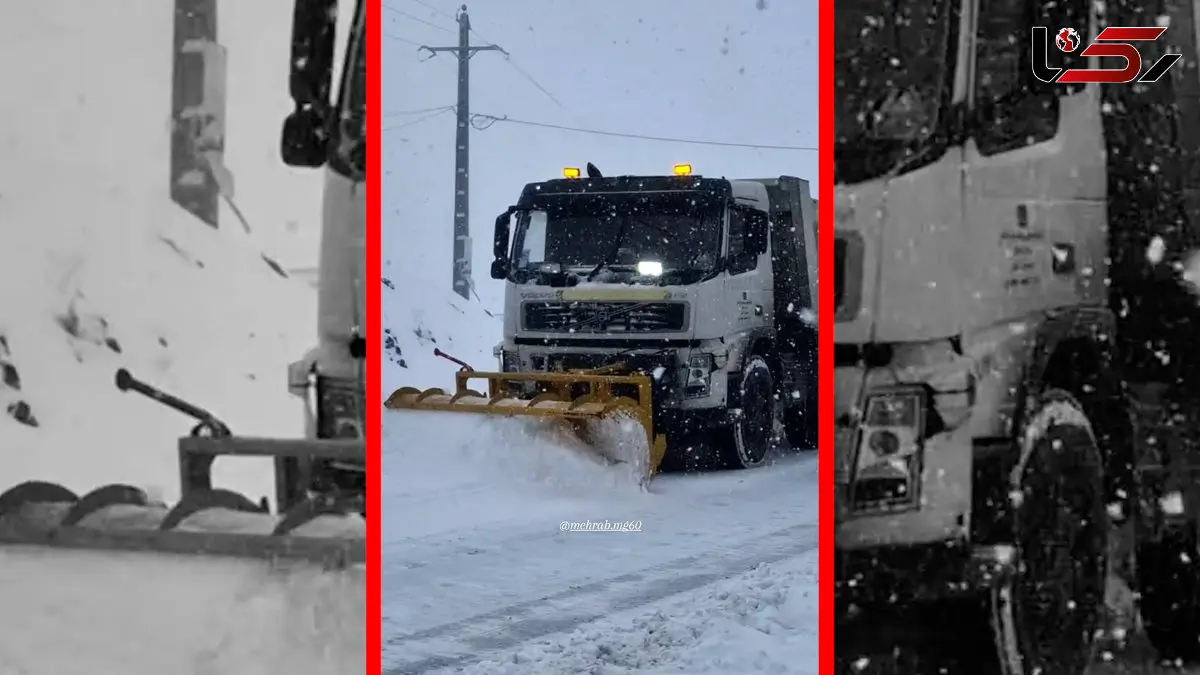 فیلم بارش شدید برف در اسب وونی تالش