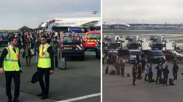 تخلیه یک هواپیما انگلیس در پاریس در پی دریافت تهدید امنیتی + عکس 