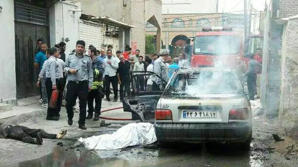 عکس / صحنه ای وحشتناک از آتش زدن زن اهوازی و خودکشی شوهرش / اختصاصی 