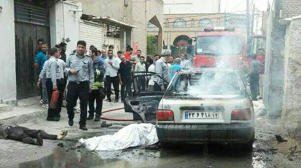 عکس / صحنه ای وحشتناک از آتش زدن زن اهوازی و خودکشی شوهرش / اختصاصی 