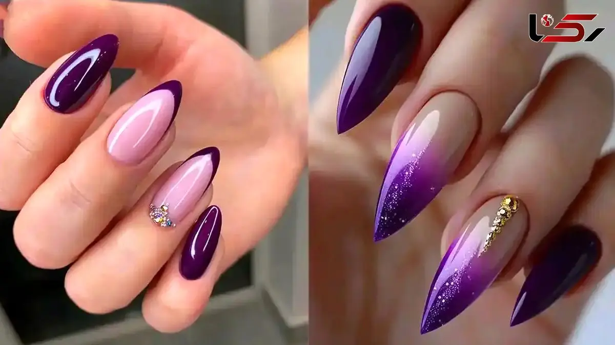 زیباترین مدل‌ های لاک بنفش ترند 1404 که بسیار کیوت و خوشگل هستند