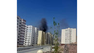 فیلم آتش سوزی در ساختمان های  پردیس / لحظاتی پیش رخ داد