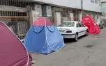 تداوم چادرخوابی همراهان بیماران شهرستانی در اطراف بیمارستان های تهران  + فیلم