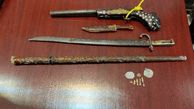 Antique coins, swords, dagger and pistol confiscated from smuggler