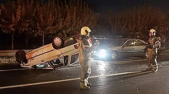 تصاویر فاجعه هولناک در یکی از اتوبان های تهران