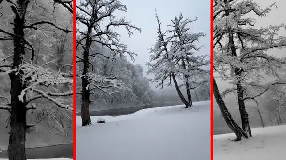 فیلم مناظر زمستانی دریاچه چورت