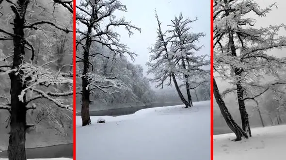 فیلم مناظر زمستانی دریاچه چورت