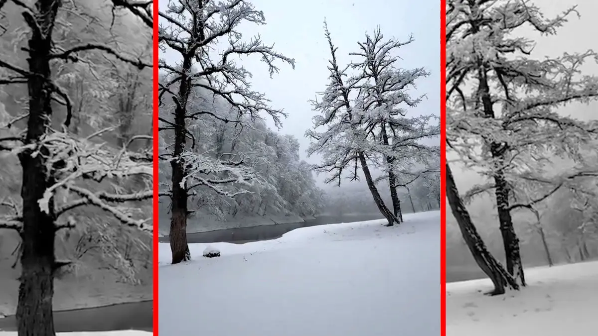 فیلم مناظر زمستانی دریاچه چورت