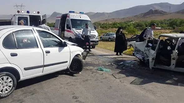 مرگ 3 نفر در تصادف پیکان و تیبا در چهارمحال و بختیاری