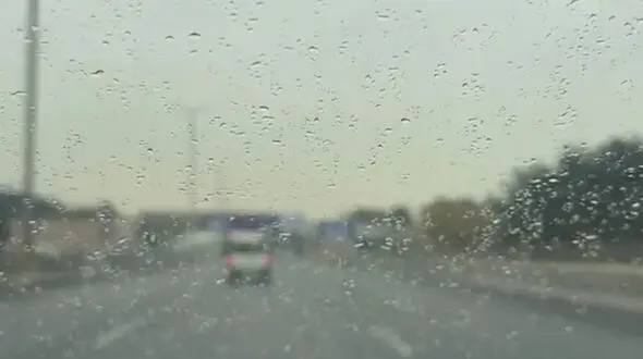 فیلم بارش باران در جنوب غرب تهران