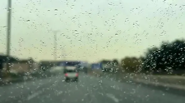 فیلم بارش باران در جنوب غرب تهران