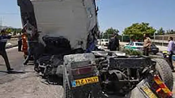 عکس / 2 کشته در تصادف مرگبار جاده حاجی آباد بندرعباس