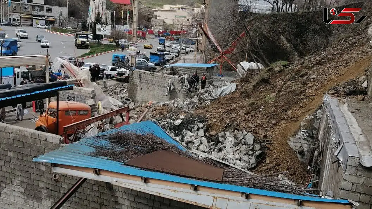 زمین در بارندگی شدید سردشت حرکت کرد / رانش زمین در ورودی شهر مرد جوان راهی بیمارستان کرد