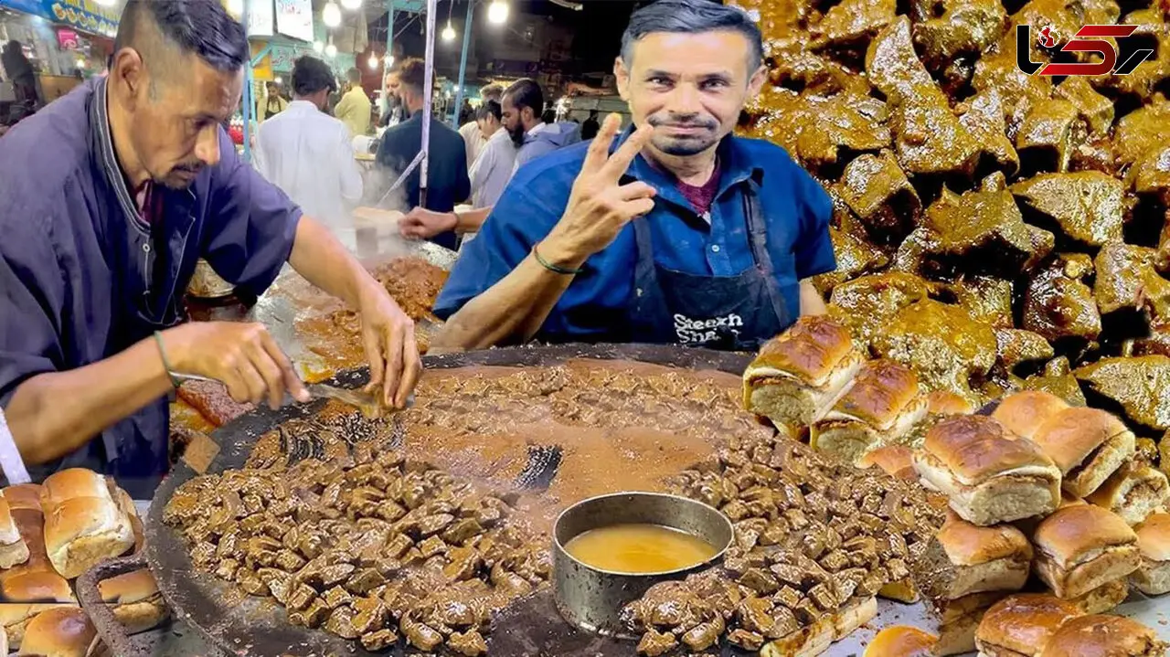 فیلم/ پخت متفاوت جگر سرخ شده گوسفندی توسط آشپز مشهور خیابانی