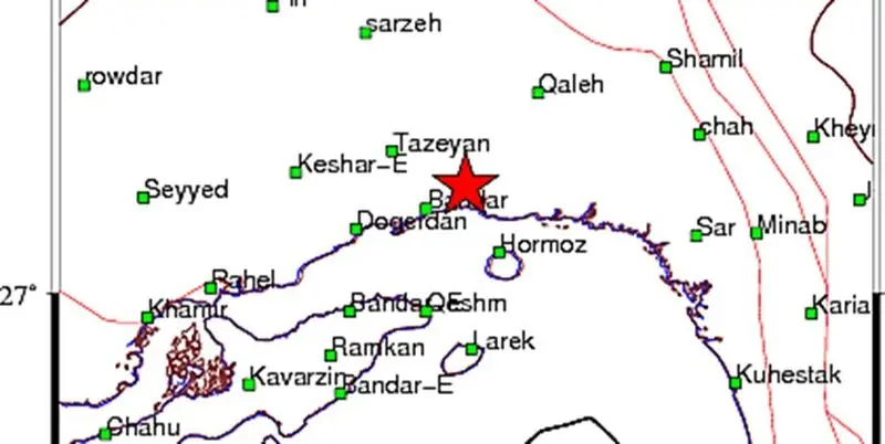 زلزله در بندرعباس